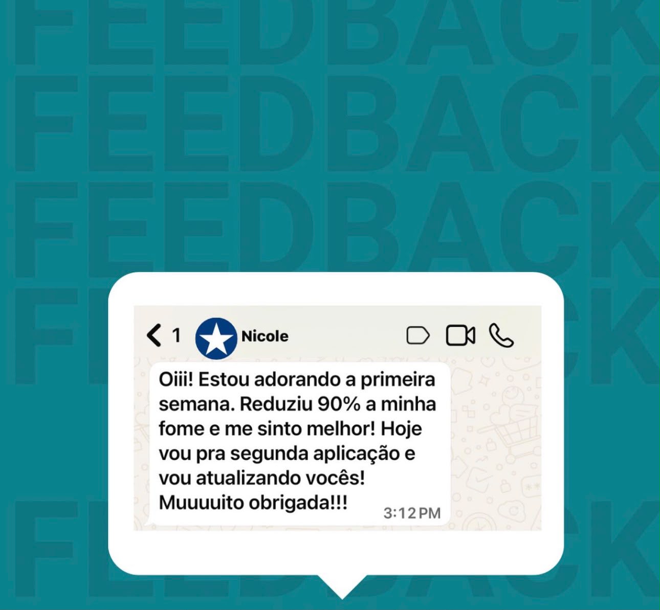 Relato de Nicole sobre a primeira semana e redução da fome